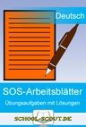 Rechtschreibtraining: Glatze und Katze - Wörter mit g und k optimal trainieren - SOS-Arbeitsblätter: Übungsaufgaben mit Lösungen - Deutsch
