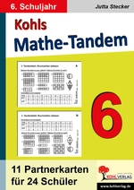 Mathe-Tandem - Partnerrechnen im 6. Schuljahr - 11 Partnerkarten für 24 Schüler - Mathematik