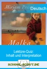 Lektüre-Quiz: M. Pressler "Malka Mai" - Lektürewissen spielerisch testen und vertiefen - Deutsch