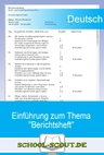 Berufsschule: Einführung zum Thema "Berichtsheft" - School-Scout Unterrichtsmaterial Deutsch - Deutsch