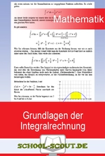 Grundlagen der Integralrechnung: Übungsaufgaben und Übungsklausur - Arbeitsblätter im preiswerten Paket - Mathematik