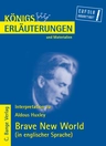 Interpretation zu Huxley, Aldous - Brave New World (in englischer Sprache) - Textanalyse und Interpretation mit ausführlicher Inhaltsangabe - Englisch