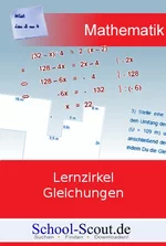 Gleichungen - Stationenlernen - Lernzirkel Mathematik / Stationenlernen - zum sofortigen Download - Mathematik