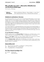 Wie schreibt man das? - Alternative Diktatformen und Rechtschreibübungen - Deutsch