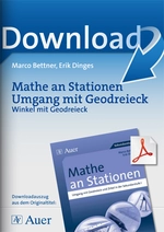 Mathe an Stationen Klasse 5-10: Umgang mit Geodreieck: Winkel mit Geodreieck - Stationentraining Mathematik Sekundarstufe - Mathematik