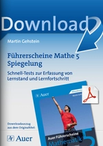 Führerschein Mathematik Klasse 5: Spiegelung - Schnell-Tests zur Erfassung von Lernstand und Lernfortschritt - Mathematik