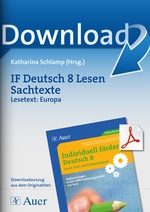 Deutsch Klasse 8 - Lesen: Sachtexte - Lesetext: Europa - Individuell fördern Deutsch - Deutsch