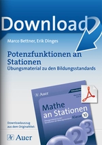 Mathe an Stationen Klasse 10: Potenzfunktionen an Stationen: Übungsmaterial zu den Bildungsstandards - Stationentraining Mathematik Sekundarstufe - Mathematik