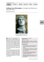 Anfänge einer Weltreligion - Konstantin der Große und das Christentum - Geschichte