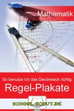 So benutze ich das Geodreieck richtig - 12 Regel-Plakate für den richtigen Umgang mit dem Geodreieck - Mathematik