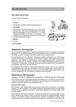 Bus, bike and by foot - Fahrzeuge, Schulweg, Richtungsanweisungen - Englisch