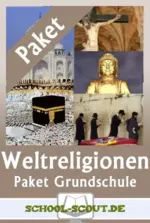 Die großen Weltreligionen in der Grundschule - Stationenlernen & Lernwerkstätten im praktischen Paket - Religion