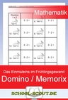 Das Einmaleins im Frühlingsgewand - 18 Memorix und Domino-Spiele zum 1x1 - Mathematik