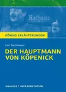 Interpretation zu Zuckmayer, Carl - Der Hauptmann von Köpenick - Infos für Abitur, Matura, Klausur und Referat plus Musteraufgaben mit Lösungsansätzen - Deutsch