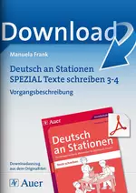 Deutsch an Stationen 3/4: Vorgangsbeschreibung - Handlungsorientierte Materialien für die Klassen 3 und 4 - Deutsch