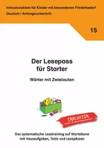 Der Lesepass für Starter: Wörter mit Zwielauten - Lesetraining auf Wortebene mit Hausaufgaben, Tests und Lesepässen - Deutsch