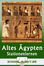 Stationenlernen: Das alte Ägypten - Ägyptische Hochkultur zwischen Nil und Römischem Reich - mit Test - mit Abschlusstest - Geschichte