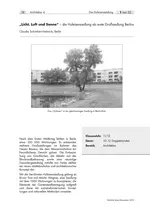 "Licht, Luft und Sonne" - Architektur im Kunstunterricht - Die Hufeisensiedlung als erste Großsiedlung Berlins - Kunst/Werken