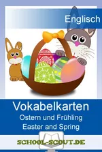 Vokabelkarten Ostern und Frühling / easter and spring - Kindergerechte Übungskarten für ein erfolgreiches Vokabeltraining - Englisch