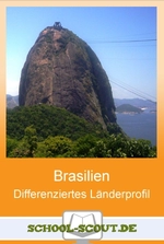 Brasilien im Unterricht entdecken - mit Atlas, Tabelle und Diagramm! - Differenziertes Länderprofil mit Arbeitsblättern für den Erdkunde- und Geografieunterricht - Erdkunde/Geografie