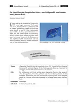 Die Entwicklung der Europäischen Union - Vom Erfolgsmodell zum Problemkind? PDF-Format - Erdkunde/Geografie