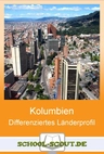 Kolumbien im Unterricht entdecken - mit Atlas, Tabelle und Diagramm! - Differenziertes Länderprofil mit Arbeitsblättern für den Erdkunde- und Geografieunterricht - Erdkunde/Geografie