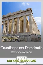 Stationenlernen Grundlagen der Demokratie (SEK II) - Wie funktionieren Staat, Gesellschaft und staatliche Organe in Deutschland? - Sowi/Politik