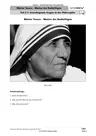 Mutter Teresa - Mutter der Bedürftigen - Leben und Werk der seliggesprochenen Ordensschwester - Grundlegende Fragen in der Philosophie - Religion