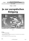 Erfolge der europäischen Einigung - Etappen europäischer Einigung und die Zukunftsaussichten - Sowi/Politik