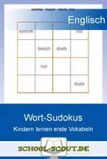 Wort-Sudokus in 3 Schwierigkeitsstufen! - Spielend leicht Vokabeln lernen - Englisch