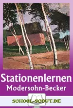 Stationenlernen: Paula Modersohn-Becker - Auf den Spuren großer Künstlerinnen - Kunst/Werken