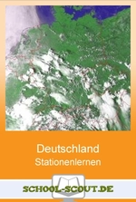 Grundlagenwissen zu Deutschland - Deutschlands Berge, Gewässer und Landschaften - Stationenlernen im Erdkunde- und Geografieunterricht - mit Test - mit Abschlusstest - Erdkunde/Geografie