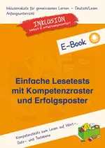 Einfache Lesetests mit Kompetenzraster und Erfolgsposter - Kompetenztests zum Lesen auf Wortebene, Satzebene und Textebene - Deutsch