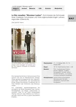 Le film canadien "Monsieur Lazhar" - Schrittweise die Schicksale einer Québecer Schulklasse und ihres algerischstämmigen Lehrers ergründen (Oberstufe) - Französisch