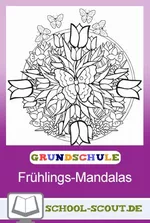 Frühlingshafte Mandalas in verschiedenen Schwierigkeitsgraden - Der Frühling in der Grundschule - Kinder gezielt fördern - Kunst/Werken