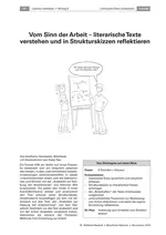 Vom Sinn der Arbeit - Literarische Texte verstehen und in Strukturskizzen reflektieren - Deutsch