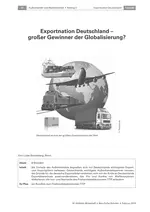 Exportnation Deutschland - großer Gewinner der Globalisierung? - Außenhandel und Weltwirtschaft - Wirtschaft