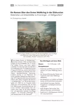 Stahlgewitter: Ein Roman über den Ersten Weltkrieg in der Diskussion - Materialien und Arbeitsblätter zu Ernst Jünger: "In Stahlgewittern" - Deutsch