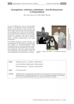 Evangelisch, orthodox, katholisch - Drei Konfessionen in Deutschland - Religion
