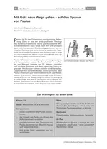Mit Gott neue Wege gehen - auf den Spuren von Paulus (Klasse 5/6) - PDF-Datei mit Zusatzmaterial - Religion