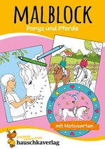 Malblock: Ponys und Pferde (ab 3 Jahren) - Malbuch mit Motivkarten - Kunst/Werken