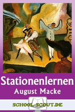 Stationenlernen: August Macke - Auf den Spuren großer Künstler - Kunst/Werken