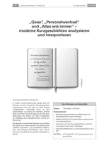"Geier", "Personalwechsel" und "Alles wie immer" - Moderne Kurzgeschichten analysieren und interpretieren - Deutsch