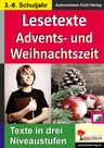 Lesetexte Adventszeit und Weihnachtszeit - Texte in drei Niveaustufen - Lesetraining - Deutsch