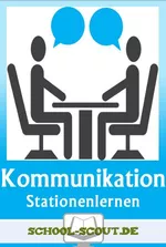 Kommunikationsmodelle - Stationenlernen - 8 differenzierte Lernstationen mit Test und Lösungen - Deutsch