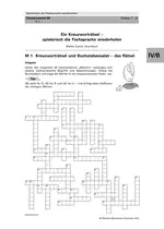 Ein Kreuzworträtsel - spielerisch die Fachsprache wiederholen - Kreuzworträtsel und Buchstabensalat - Mathematik