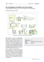 Die atmosphärische Architektur des Peter Zumthor - Unverwechselbare Präsenz von Ort, Licht, Material und Atmosphäre - Kunst/Werken