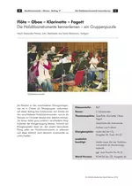 Flöte - Oboe - Klarinette - Fagott - mit 4 MP3-Dateien - Die Holzblasinstrumente kennenlernen - ein Gruppenpuzzle - Musik