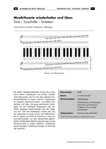 Musiktheorie wiederholen und üben - Unterrichtseinheit für die Realschule - Töne - Tonschritte - Tonleitern - Musik