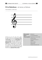 Fit im Notenlesen - Stationenlernen Musik - Musik